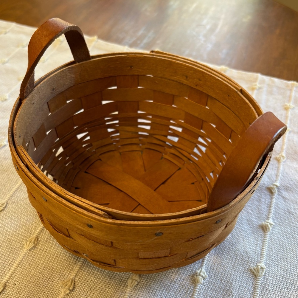 Longaberger Small Woven Vintage Basket, 1991, Maker’s Initials, Ohio, Beautiful